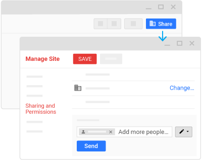 Chia sẻ và cộng tác trên Trang web